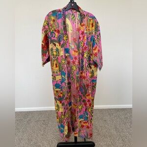 Frida Kahlo Printed Cotton Kimono Robe